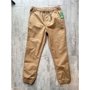 GAP KIDS Khaki Tan Beige Chino Pants NEW Joggers Everyday School Elastic XL 12